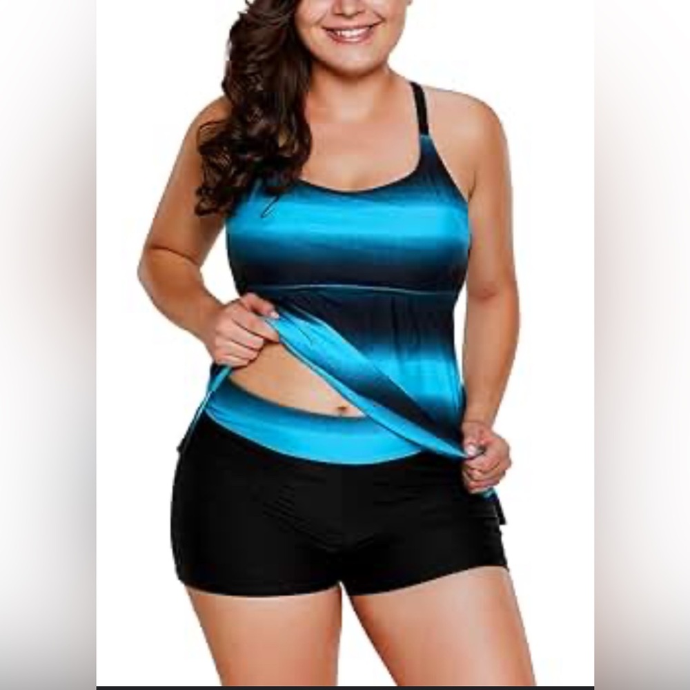 Elegant Blue and Black Women's Pajama Set
